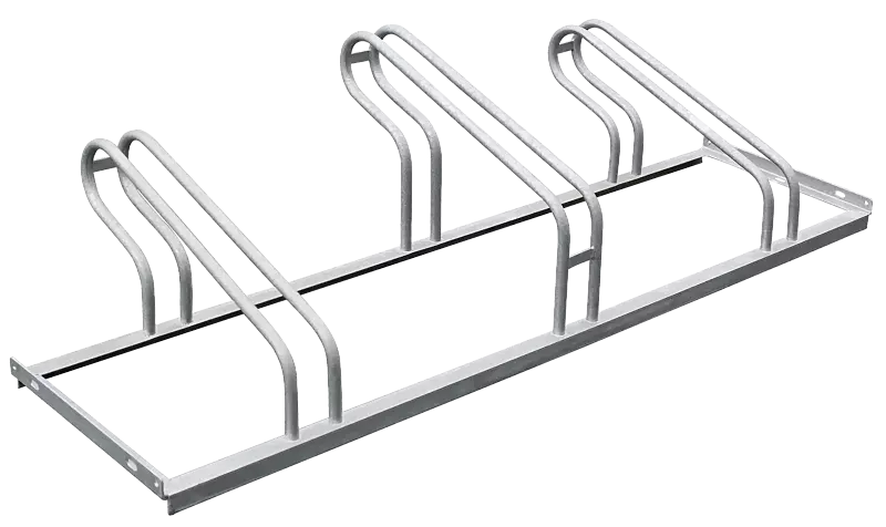 Fahrradständer UNIVERSAL einseitig 90°, 3 Stellplätze, feuerverzinkt