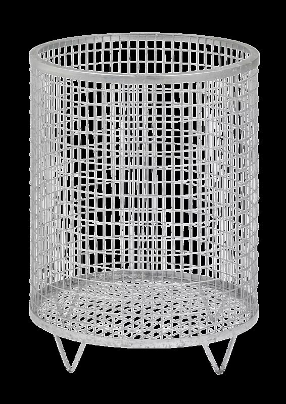 Abfallkorb NELSON, mit Drahtgitterboden, feuerverzinkt