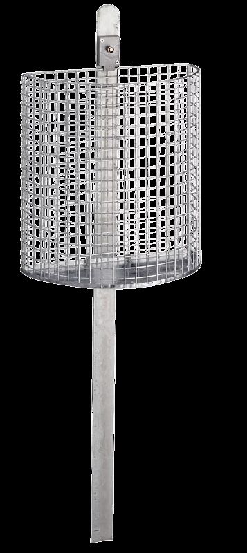 Abfallkorb WALES, zum Einbetonieren, feuerverzinkt