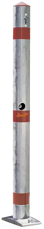 Sperrpfosten LAGUNA zum Einbetonieren, kippbar, Ø 76 mm