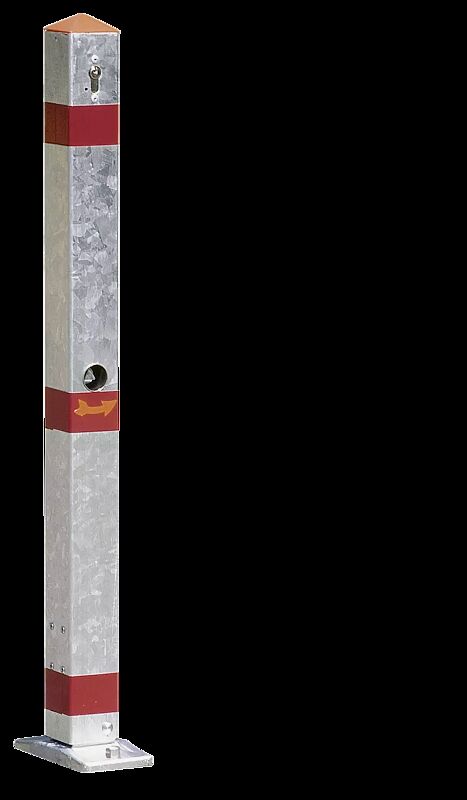 Sperrpfosten LAGUNA zum Einbetonieren, kippbar, 70 x 70 mm