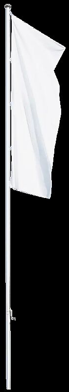 Zylindrischer Aluminium-Fahnenmast FAZIL Höhe über Flur 6 m, Ø 75 mm