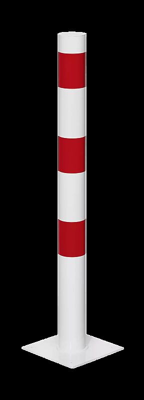 Sperrpfosten GERODA zum Aufdübeln, mit Bodenplatte, Ø 76 mm, feuerverzinkt und pulverbeschichtet