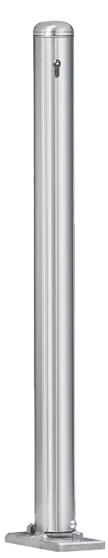 Poller ALAVA mit Rundkopf, kippbar, mit Profilhalbzylinderschloss 30/10