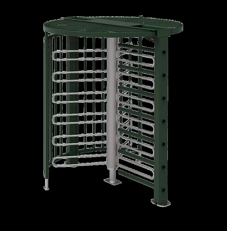 Drehkreuz LARDOS, zum Aufdübeln, ohne Bodenrahmen, mit Übersteigschutz, in RAL 6005 moosgrün