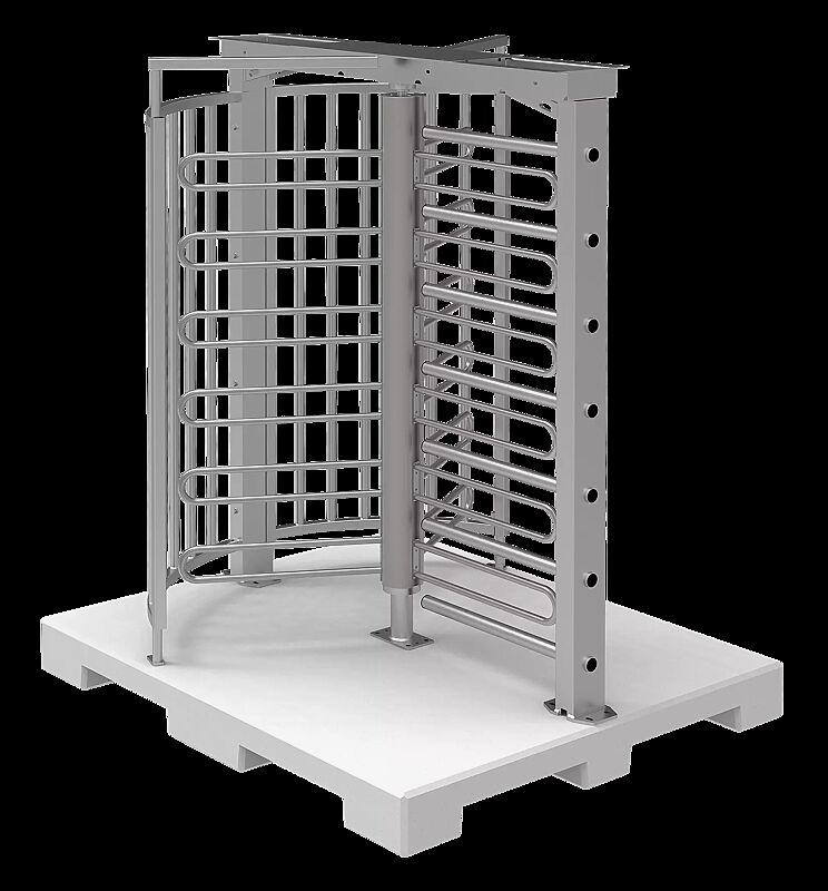 Drehkreuz LARDOS, zum Aufdübeln, mit fertigem Betonfundament, ohne Übersteigschutz, feuerverzinkt