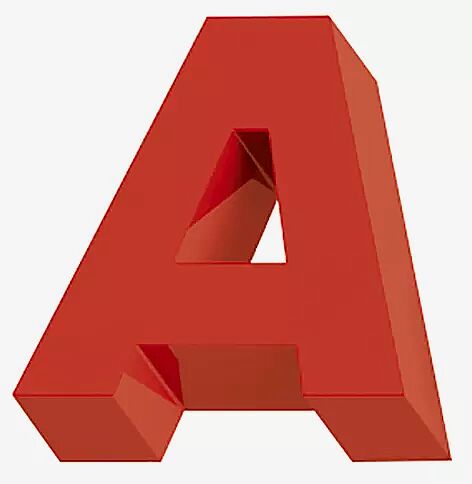 Sitzbuchstabe LETTER LINE - A in RAL 3000 feuerrot