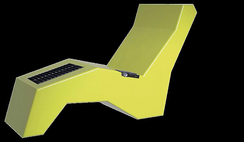 Sitzbank LOUNGER SUNSOLAR in RAL 1018 zinkgelb