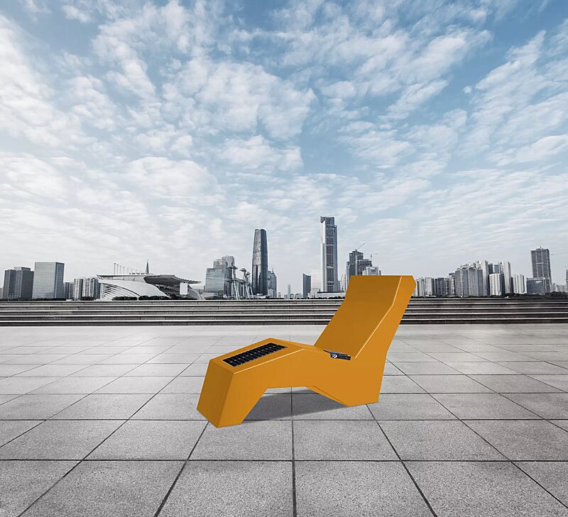 Sitzbank LOUNGER SUNSOLAR in RAL 2011 tieforange