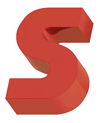 Sitzbuchstabe LETTER LINE - S in RAL 3000 feuerrot