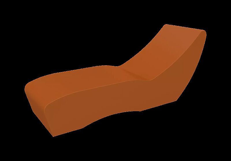 Liegebank LOUNGER MOON in RAL 2001 rotorange