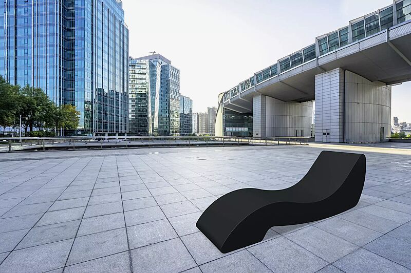 Liegebank LOUNGER RELAX in RAL 7021 schwarzgrau