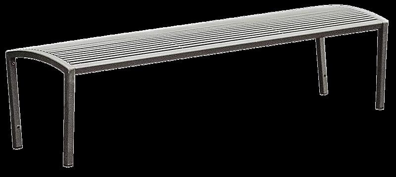 Sitzbank CAMILLA ohne Rückenlehne, in RAL 7016 anthrazitgrau