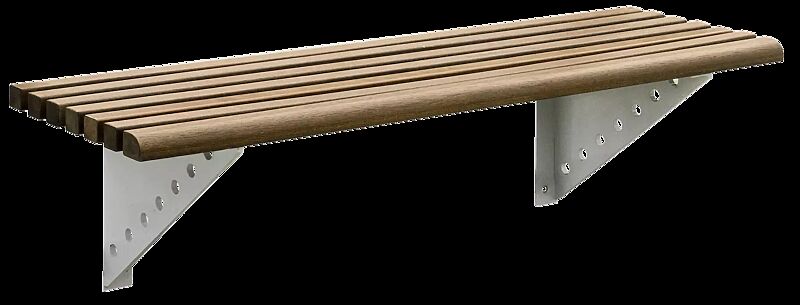 Sitzbank ARES, Wandbefestigung, in RAL 7016 anthrazitgrau