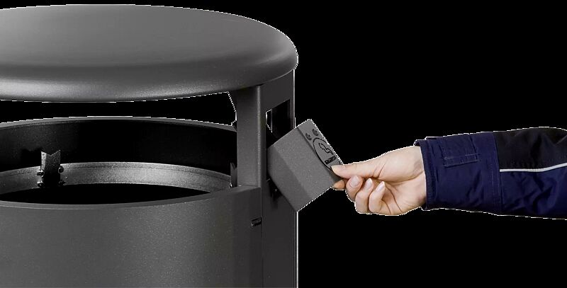 Detail: Entleerung Ascher