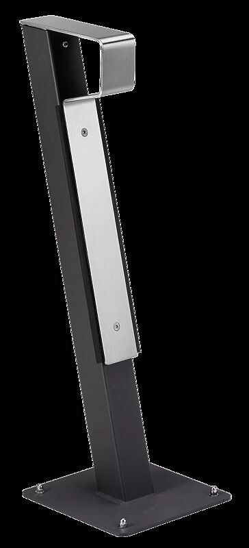 Anlehnbügel FOXHOUND mit Flachstahlbügel aus Edelstahl, Stahlteile in RAL 7016 anthrazitgrau