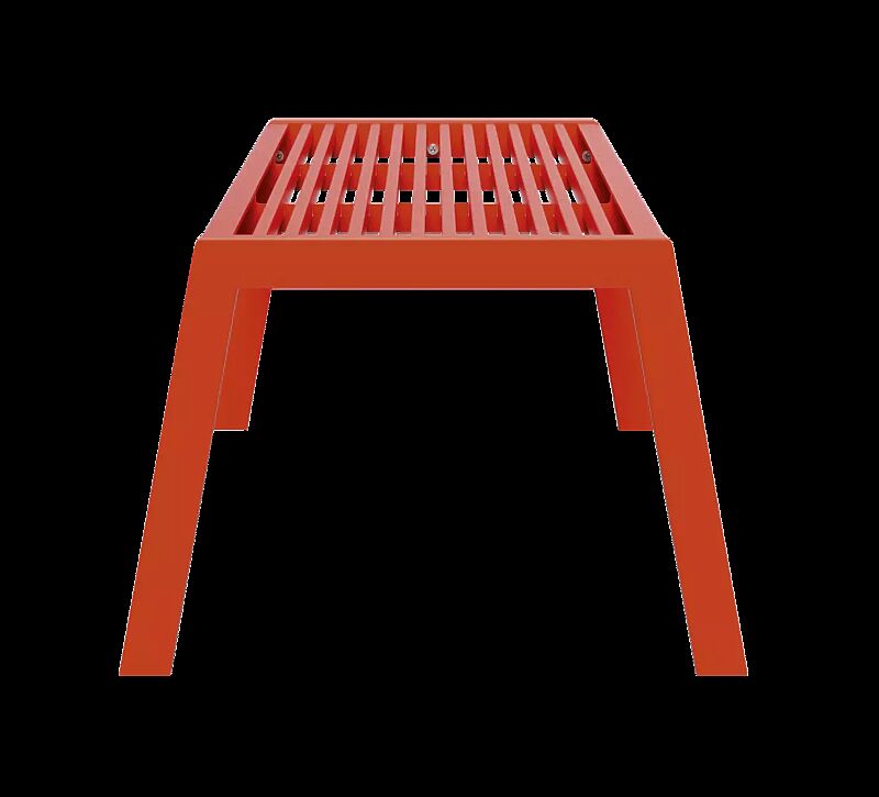 Sitzbank CASTEO ohne Rückenlehne, in RAL 2002 blutorange