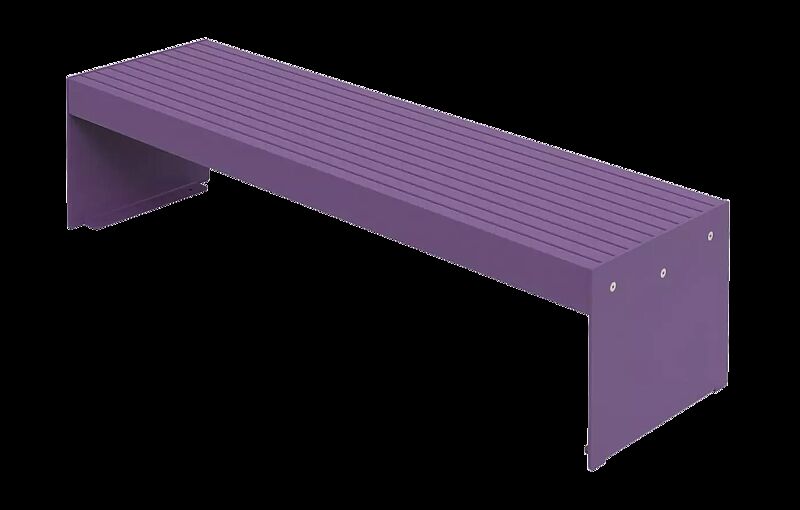 Sitzbank LENI ohne Rückenlehne, in RAL 4005 blaulila