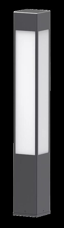 Pollerleuchte PORNIC zum Aufdübeln, mit großem LED-Modul, in RAL 7012 basaltgrau
