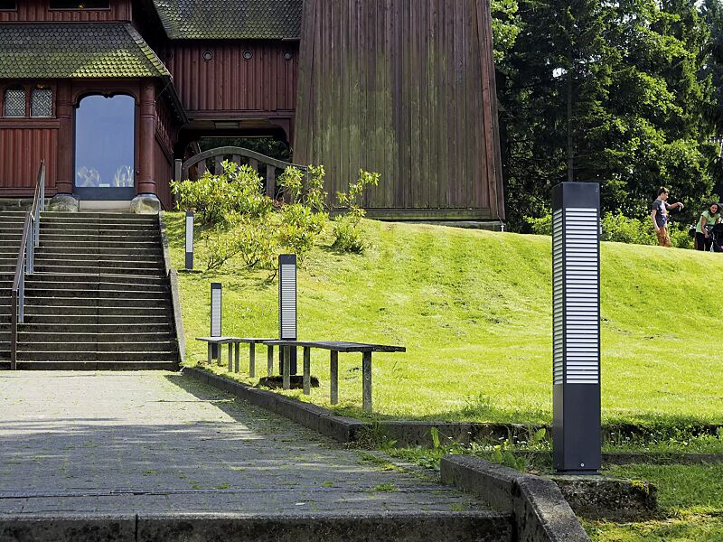 Pollerleuchte DIEST, Höhe 900 mm, großer Lichtaustritt