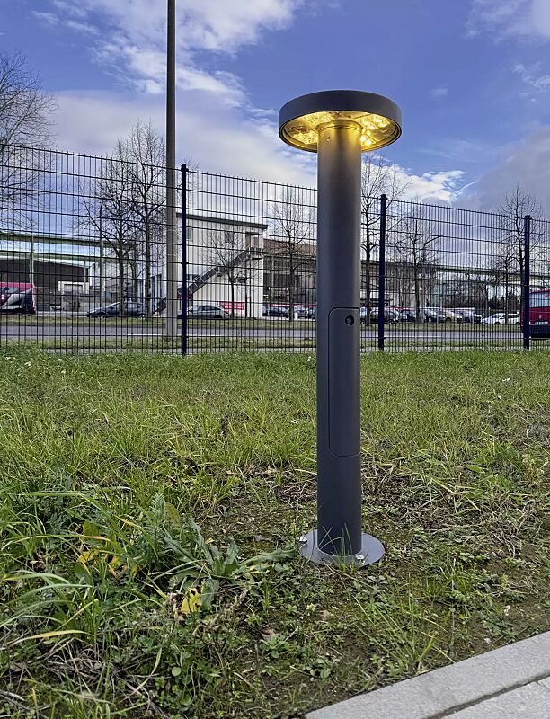 Pollerleuchte YERRES, Höhe 900 mm, pulverbeschichtet in RAL 7016 anthrazitgrau