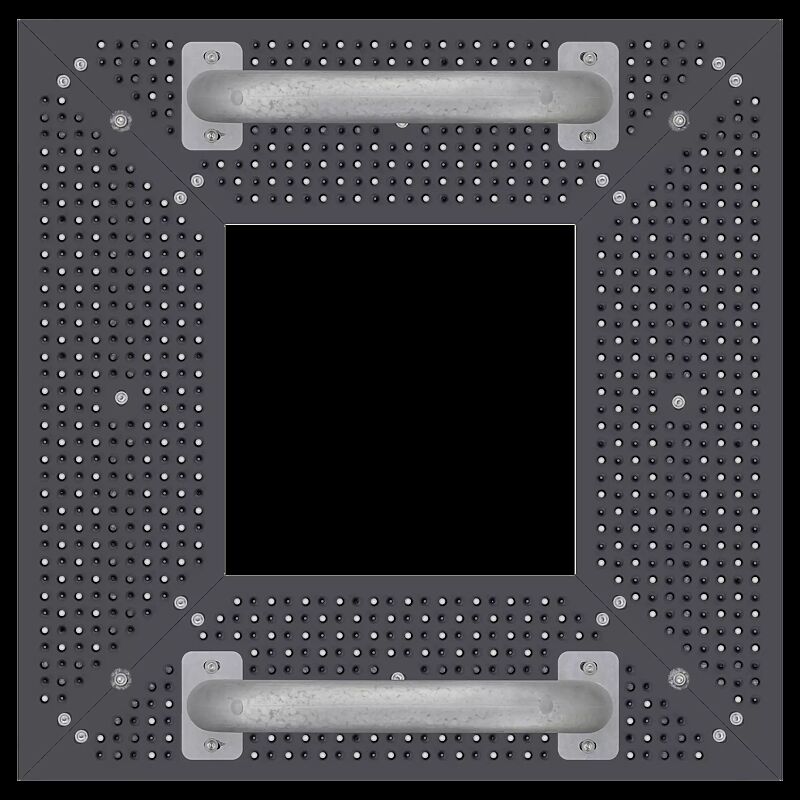 Baumschutzrost TABER, Breite x Tiefe 1000 x 1000 mm, mit Fahrradanlehnbügel aus verzinktem Stahl, Unterkonstrukion verzinkt, Blechprofil-Segmente mit Prägung City in RAL 7016 anthrazitgrau