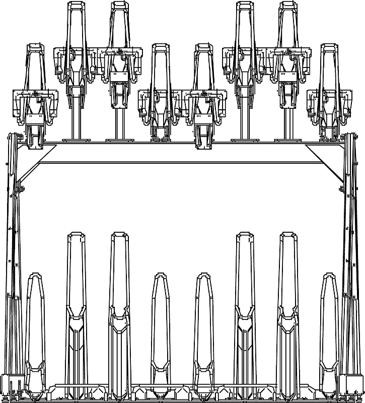 Doppelstock-Fahrradparksystem EASYLIFT CAPACITY, doppelseitig, 16 Stellplätze, Radabstand 400 mm