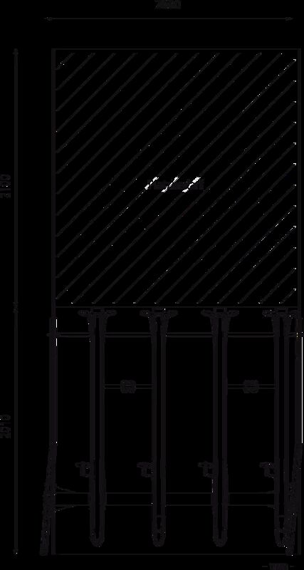 Doppelstock-Fahrradparksystem EASYLIFT CAPACITY 8 Stellplätze