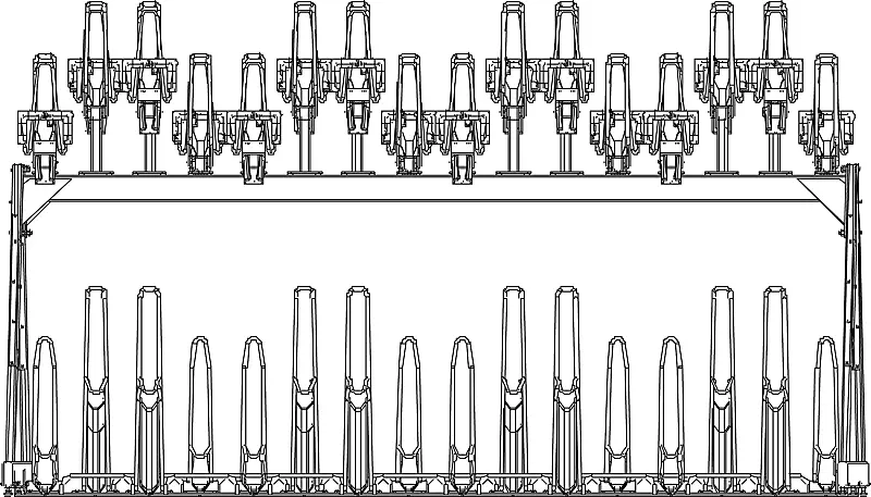 Doppelstock-Fahrradparksystem EASYLIFT CAPACITY-E mit Lademöglichkeit für E-Bikes, 32 Stellplätze