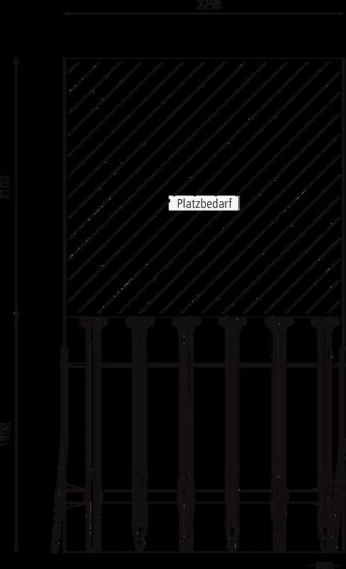 Doppelstock-Fahrradparksystem EASYLIFT PREMIUM 12 Stellplätze