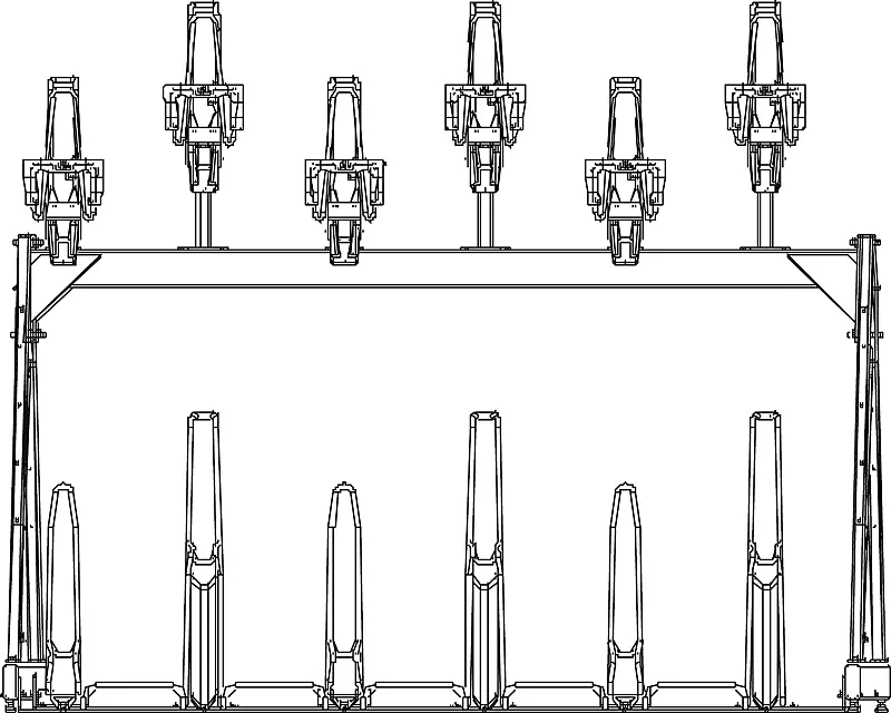 Doppelstock-Fahrradparksystem EASYLIFT PREMIUM 12 Stellplätze