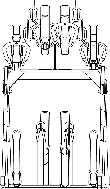 Doppelstock-Fahrradparksystem EASYLIFT 500 D 8 Stellplätze