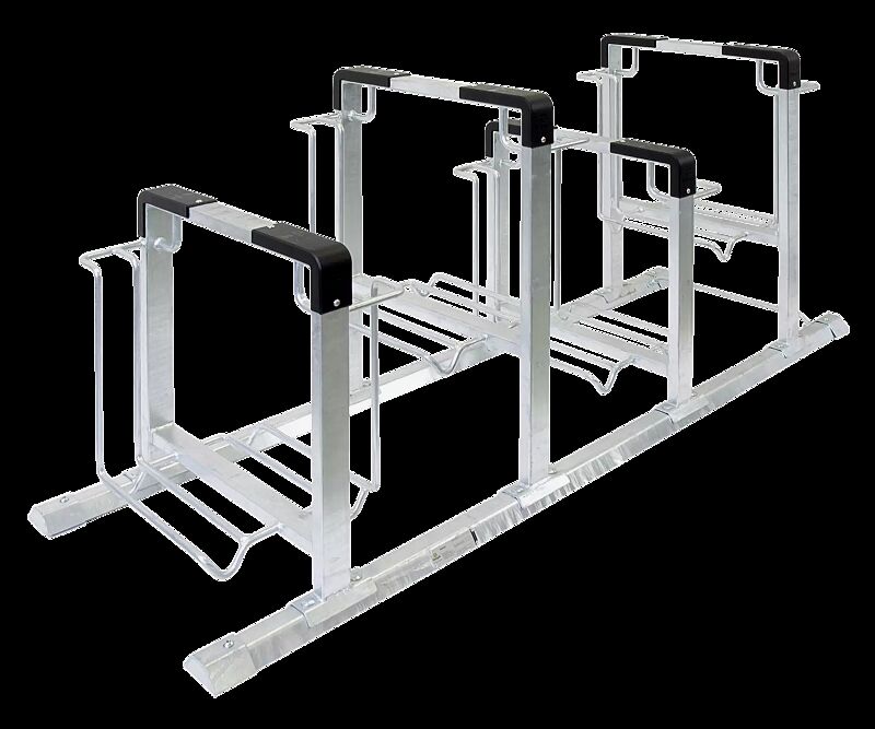 Fahrradparker KONTUR doppelseitig, 8 Stellplätze