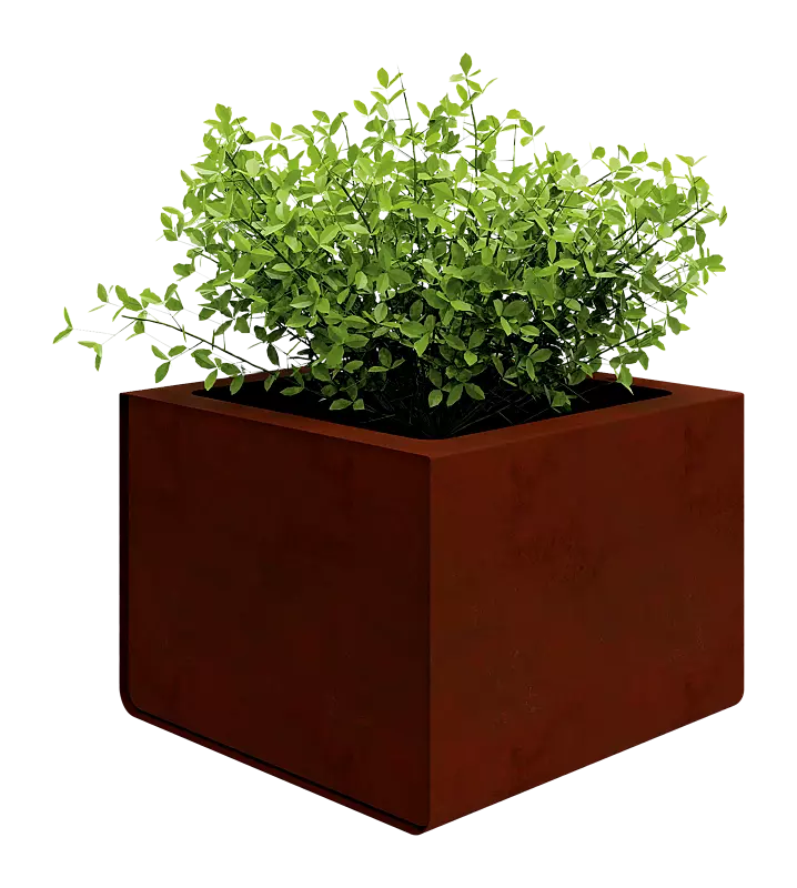 Pflanzbehälter REPOSA, 500 Liter, aus Cortenstahl