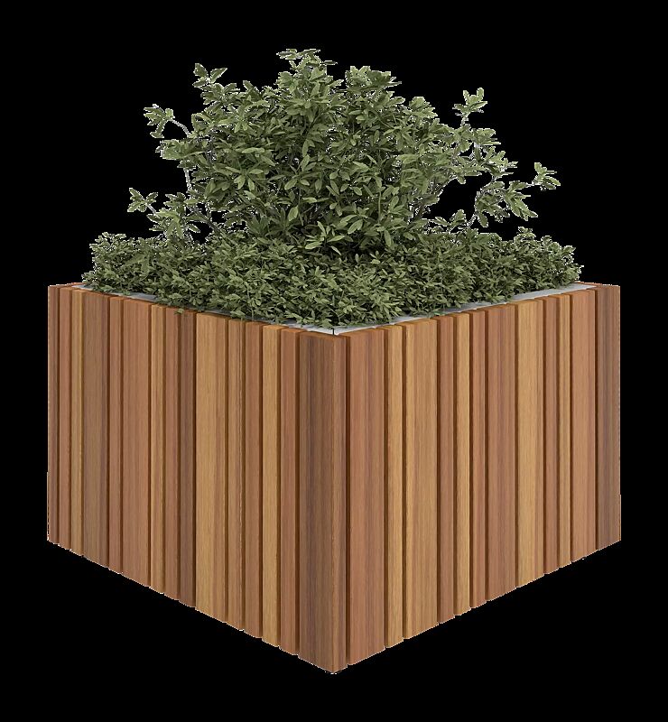 Pflanzbehälter SECUNDO PURE, 500 Liter, Stahlteile verzinkt