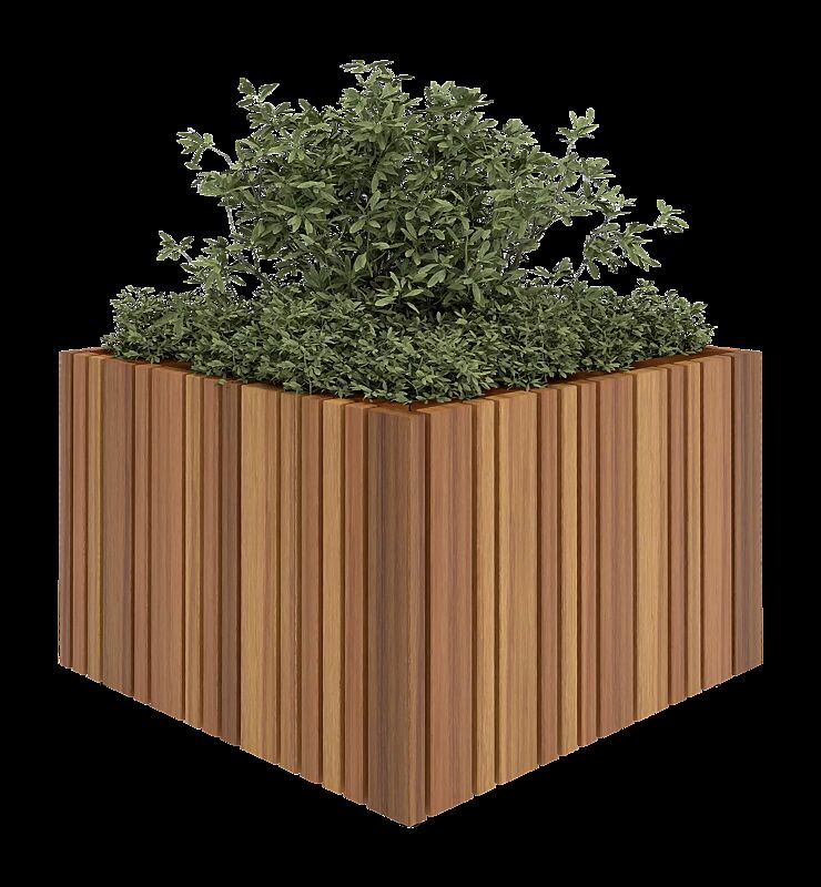 Pflanzbehälter SECUNDO PURE, 500 Liter, aus Cortenstahl