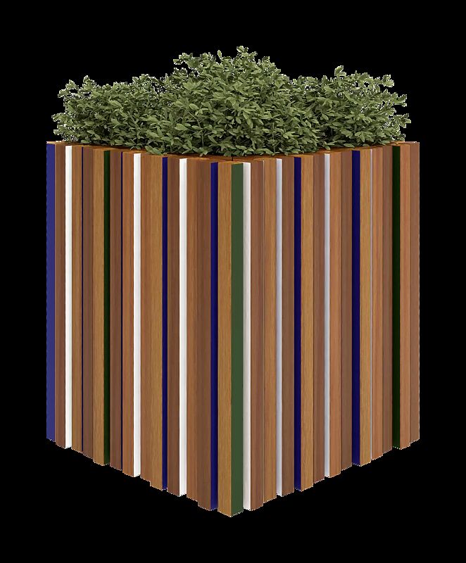 Pflanzbehälter SECUNDO RELIEVO, 275 Liter, aus Cortenstahl