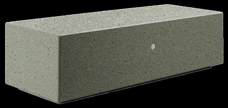 Sitzbank DEMETRA ohne Rückenlehne, aus rekonstituiertem Marmor, Sitzfläche gestockt, in grün alpi