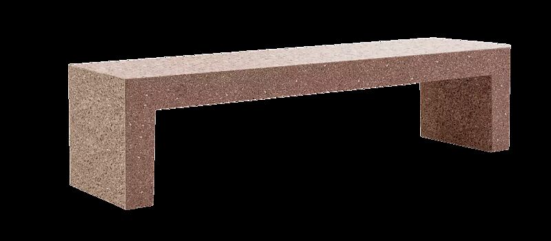 Sitzbank VENEZIA aus rekonstituiertem Marmor, Sitzfläche geschliffen, in veronarot