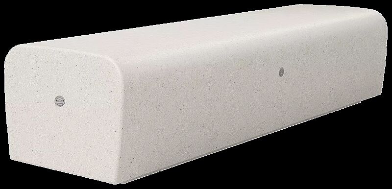 Sitzbank ONDA aus Beton, Sitzfläche geschliffen, in Granitoptik weiß