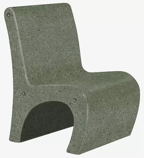 Sitz GEA aus rekonstituiertem Marmor, in grün alpi