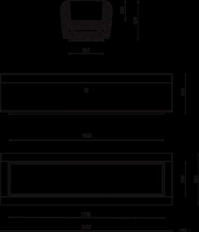 Pflanzbehälter ONDA aus rekonstituiertem Marmor, sandgestrahlt