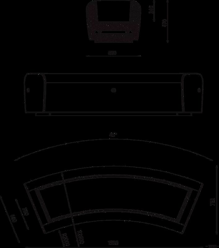 Pflanzbehälter ONDA aus rekonstituiertem Marmor, sandgestrahlt