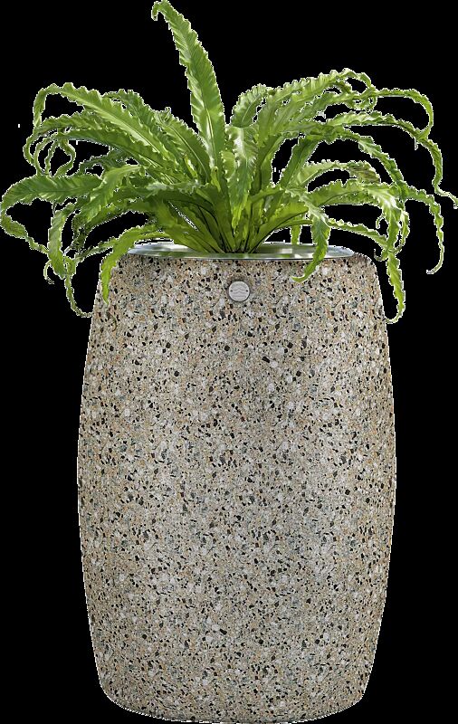 Pflanzbehälter PEGASO aus rekonstituiertem Marmor stockt, in veniziano