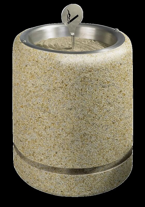 Standascher CRONO aus rekonstituiertem Marmor gestockt, in gelb mori