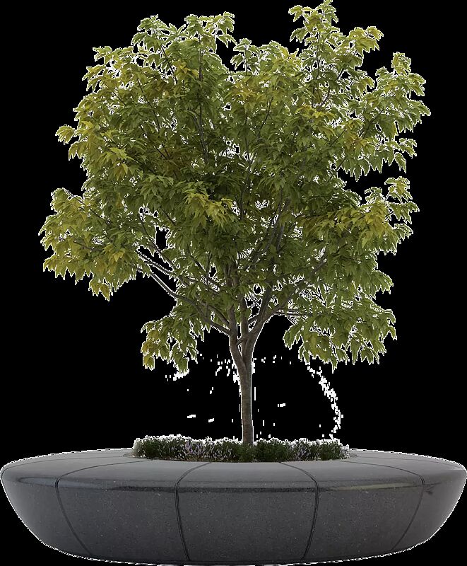 Rundbank OLIMPO aus rekonstituiertem Marmor geschliffen, in schwarz ebano