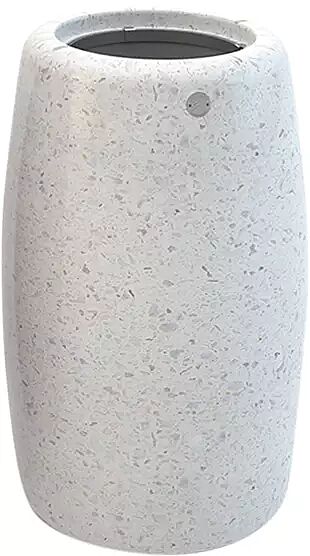 Abfallbehälter PEGASO aus rekonstituiertem Marmor geschliffen, in weiß carrera