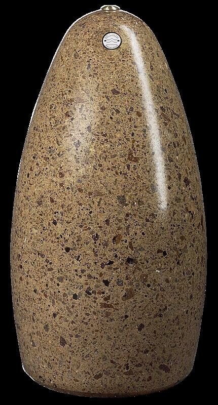 Poller PLUTONE aus rekonstituiertem Marmor geschliffen, in porphyr