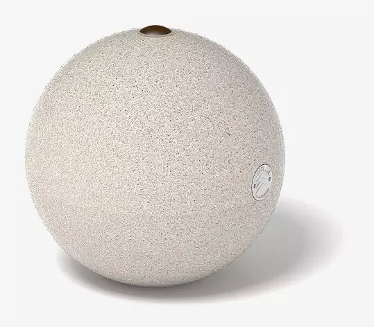 Poller SFERA aus Beton gestockt, in Granitoptik weiß