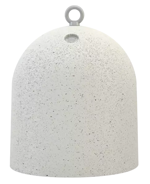 Poller TIP aus Beton, in Granitoptik weiß